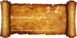 Kornhauser Léna névjegykártya